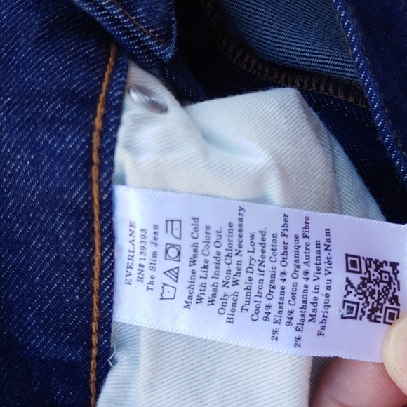 NWT Everlane Uniform Men Jeans The Slim Jean High Stretch Dark Indigo Denim - Picture 12 of 13